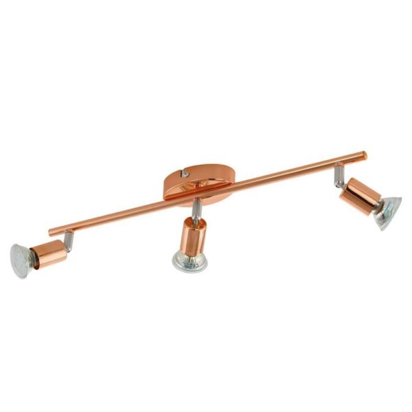 EUROLUX S422 Buzz LED Spot Light On Bar Mount, 3 x GU10, 3.3W, Copper