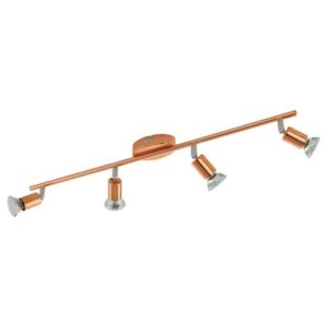 EUROLUX S429 Buzz LED Spot Light On Bar Mount, 4 x GU10, 3W, Copper