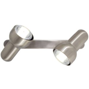 EUROLUX S42SC Turbo Spot Light On Bar Mount, 2 x E27, R80, 60W, Satin Chrome