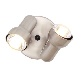 EUROLUX S43SC Turbo Round Spot Light, 2 x E27, R80, 60W, Satin Chrome