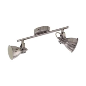 EUROLUX S447 Seras LED Spot Light On Bar Mount, 2 x GU10, Antique Nickel & Creme