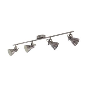 EUROLUX S449 Seras LED Spot Light On Bar Mount, 4 x GU10, Antique Nickel & Creme