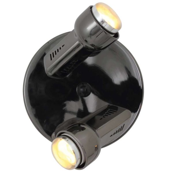 EUROLUX S75GM Delta Spot Light On Round Plate, 2 x E14, R50, 40W, Gun Metal