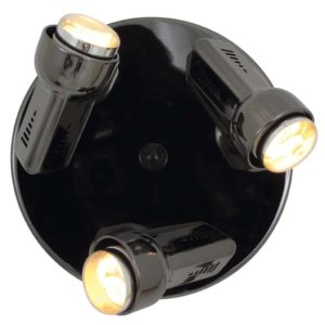 EUROLUX S76GM Delta Spot Light On Round Plate, 3 x E14, R50, 40W, Gun Metal
