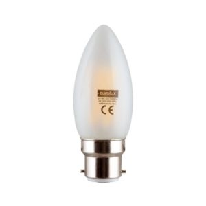 EUROLUX Soft Hue LED Filament Candle, B22, 4W, Warm White