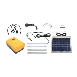 EUROLUX Solar Charging Kit With 10W PV Panel, Phone Charger & 4 x LED Tubes