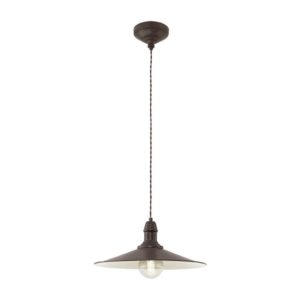 EUROLUX Stockbury P693 Pendant, 1 Light, Antique Brown