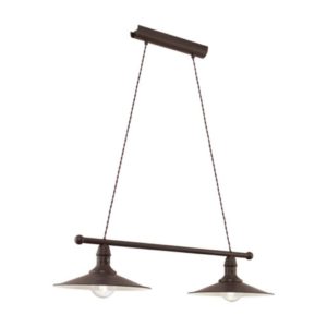 EUROLUX Stockbury P694 Pendant, 2 Light, Antique Brown