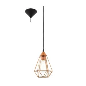 EUROLUX Tarbes P689C Pendant, 1 Light, Copper, 175mm x 264mm