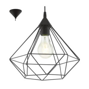 EUROLUX Tarbes P690 Pendant, 1 Light, Black, 325mm x 300mm