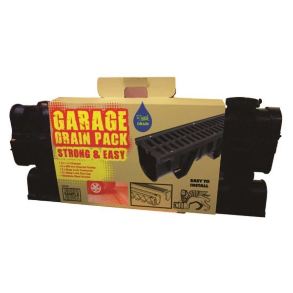 Garage Drain Combo Pack, 3m, Charcoal