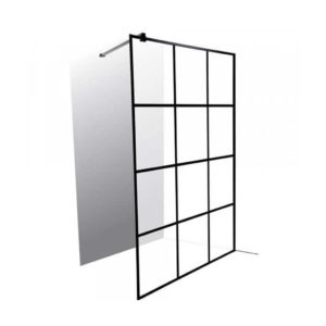Mont Blanc Shower Screen, 12 Panels, Matte Black, 1200 x 2000mm