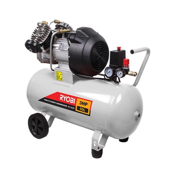 RYOBI RC-3050T Air Compressor, Twinhead, 50L, 3HP, (2.2kW)