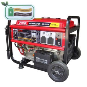 RYOBI RG-7000K 4-Stroke Generator With Key Start, 6500W