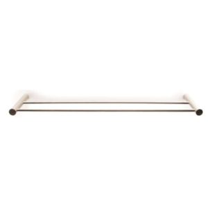 Shelca Oyster Nala Double Towel Rail, 600mm, Brushed Stainless Steel