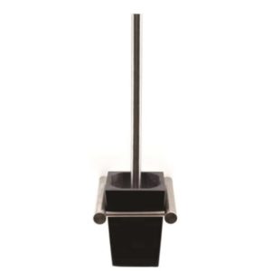 Shelca Oyster Nala Toilet Brush Holder, Brushed Stainless Steel