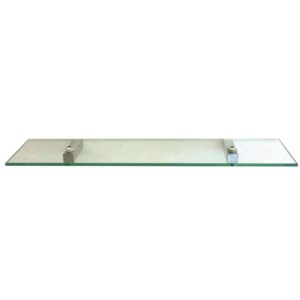 Shelca Pearl Square Glass Shelf, Stainless Steel Brackets
