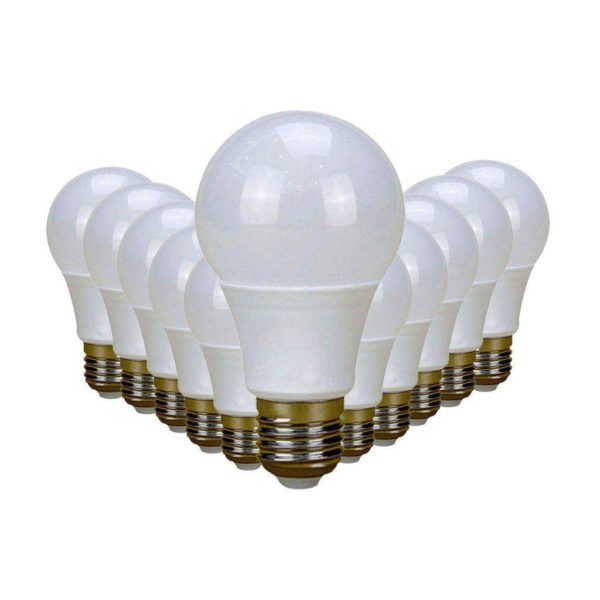 SuperBright 9W LED Light Bulb (Equiv 85W), E27 Screw, Cool White, Pack Of 12