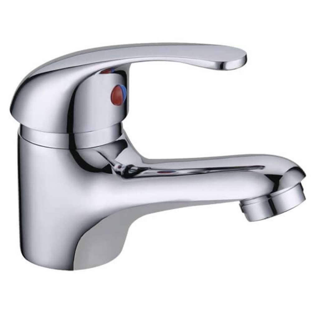 Amber Basin Mixer Faucet, Short Body, Chrome Plated DZR Brass