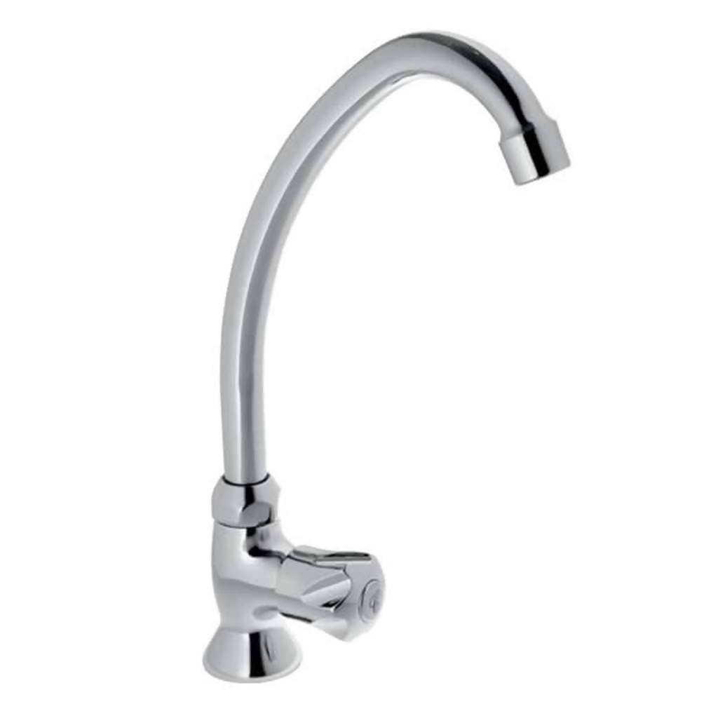 Coral Prep Bowl Sink Mixer with Swivel Spout, Chrome Plated DZR Brass