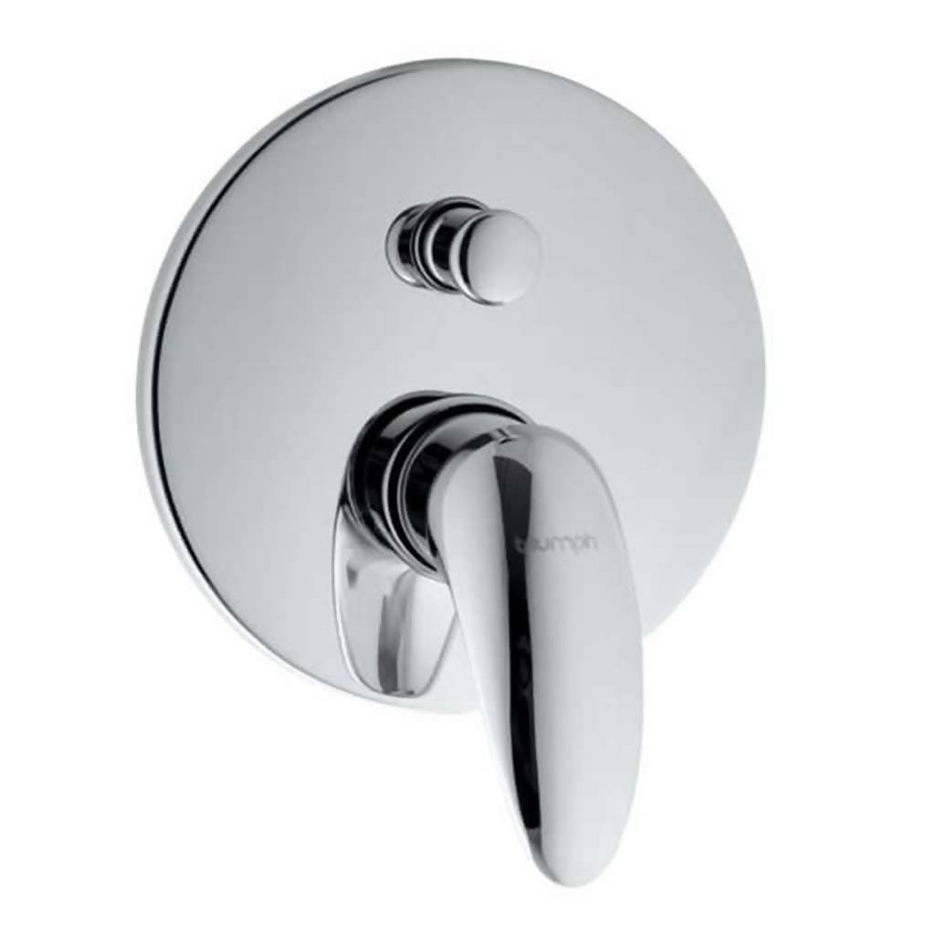 Ruby Undertile Bath or Shower Mixer with Diverter, Chrome Plated DZR Brass
