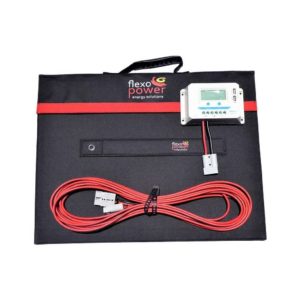 FLEXOPOWER BAJA105 Camping Solar Kit with 20A LCD Regulator & Solar Panel, 105W