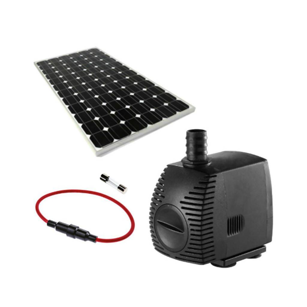 Solar Water Feature Pump With 30W Solar Panel & Fuse, 600L/Hr, 12V